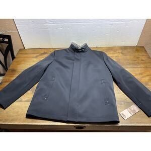 Overland Mens Stuart Sheepskin Jacket Black Softshell Size 40 NWT